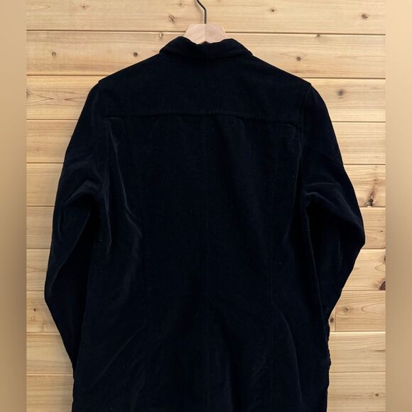 Vintage Eddie Bauer Size Large Crushed Velvet Long Sleeve Collared Mini Dress - Picture 9 of 10